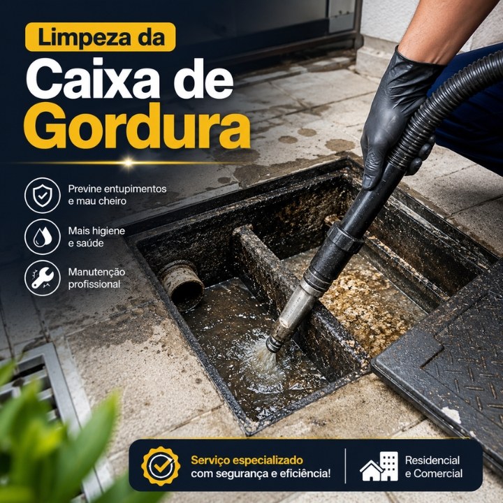 Limpeza da caixa de gordura em Campo Grande MS